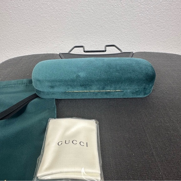 Gucci Accessories - Gucci Turquoise Velvet Eyewear Case with dust bag
